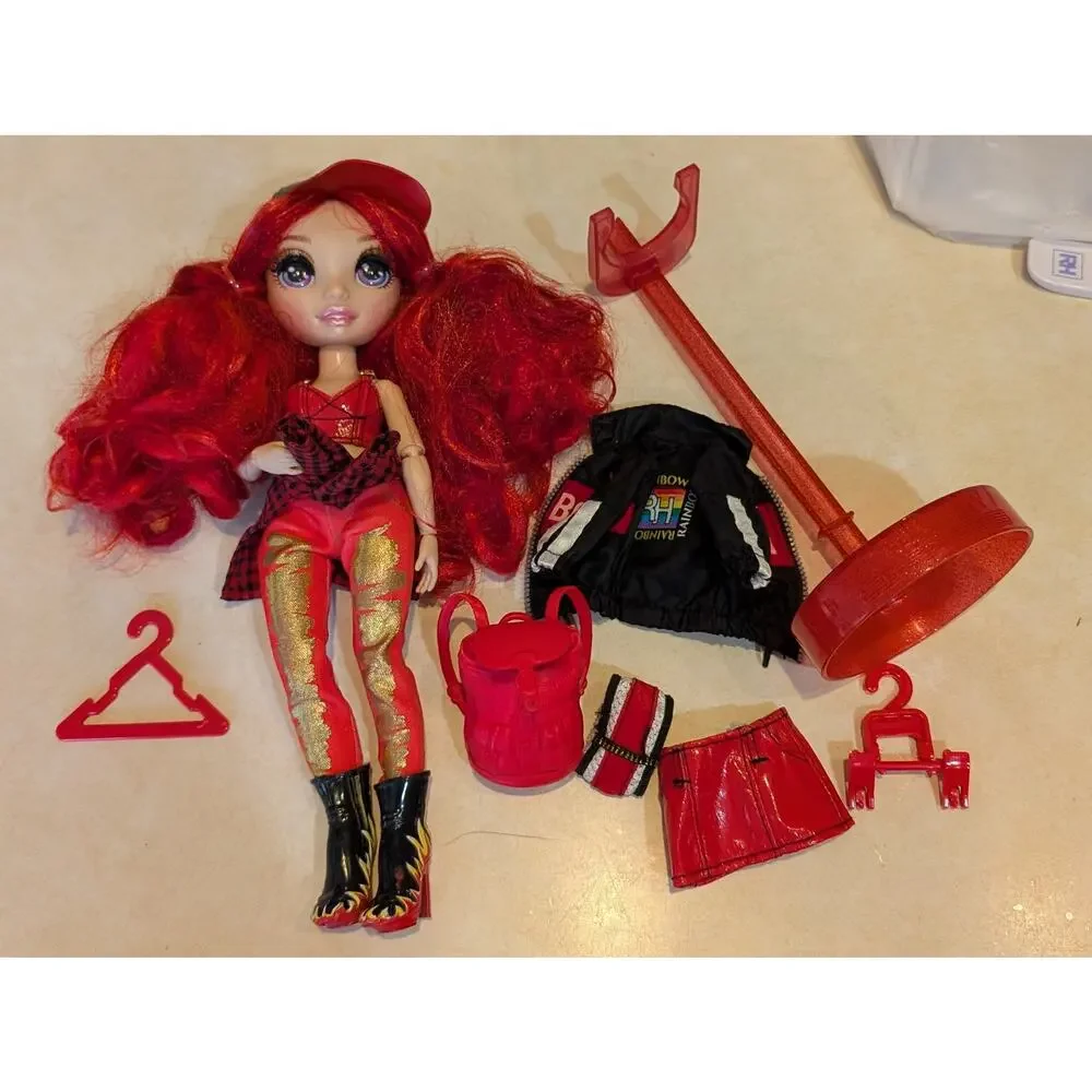 Rainbow High Fashion Doll Ruby Anderson Red Mix and Match 2 Outfits
